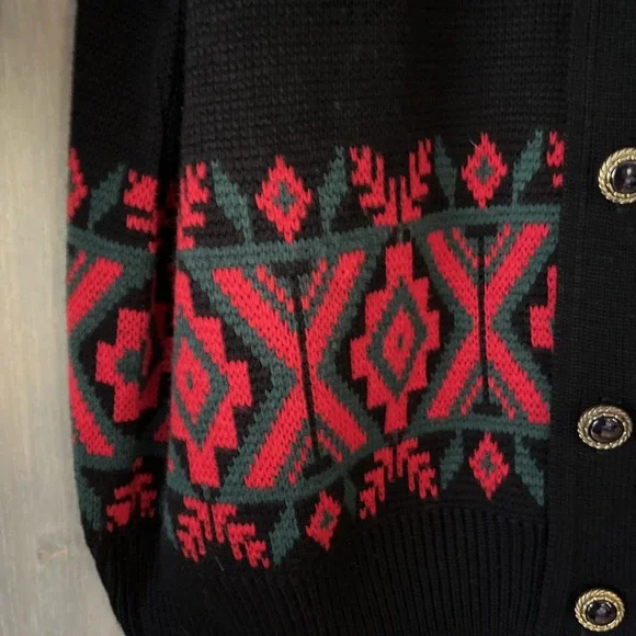 Vintage Cresta Knitwear Scottish Fair Isle Pattern Cardigan Women's XL Christmas - Picture 6 of 9